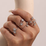 1 Piece Luxurious Heart Stainless Steel Waterproof Gold Color Women's Gemstone Rings thumbnail 6