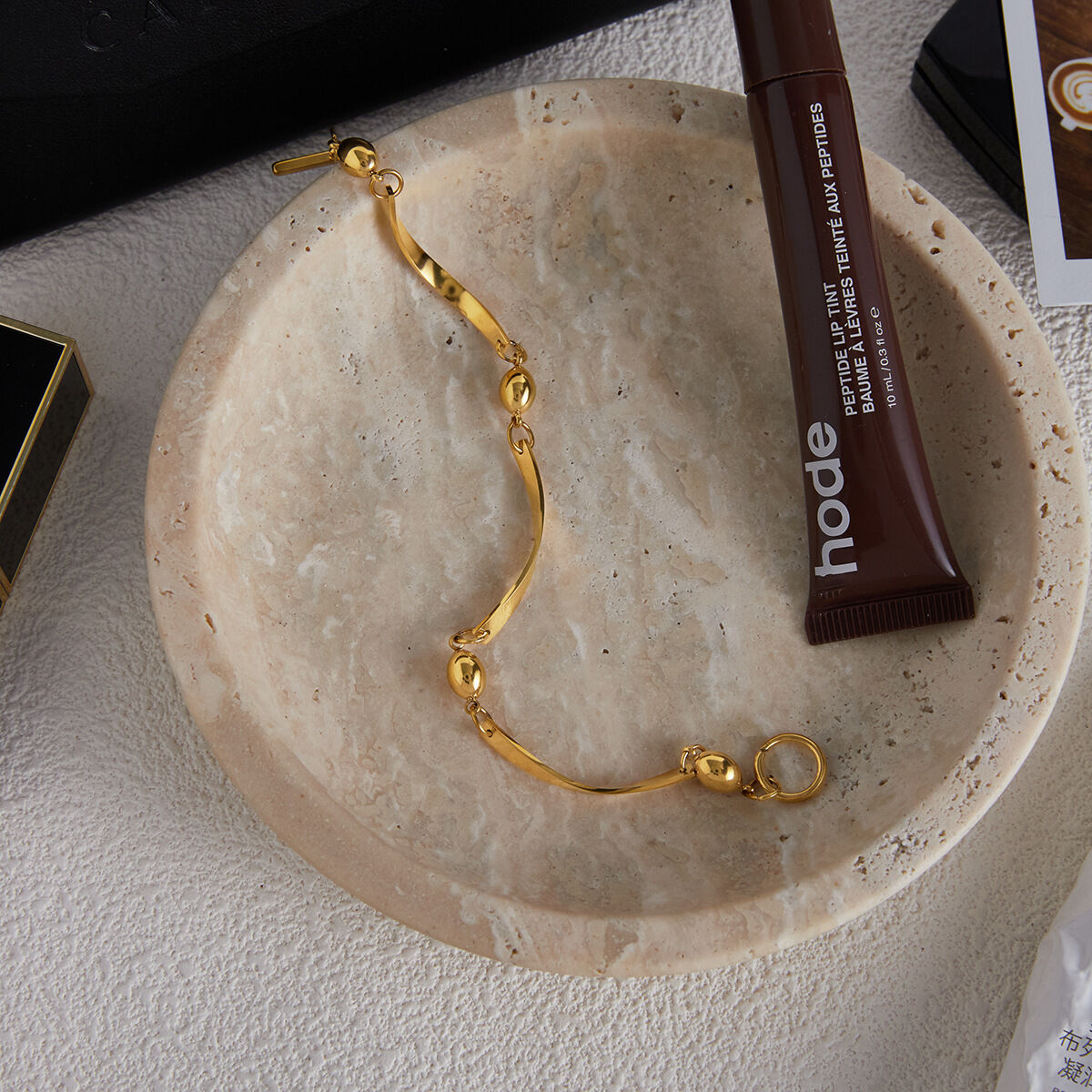 1 Piece Modern Wavy Line Stainless Steel Waterproof Gold Color Women's Chain Bracelets thumbnail 6