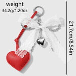 1 Piece Leather Heart Bag Charm thumbnail 2