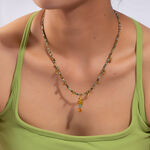 1 Piece Vintage Fish Stainless Steel Waterproof Gold Color Natural Stone Women's Beaded Necklaces thumbnail 4