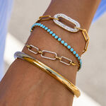 1 Piece Luxurious Calaite Stainless Steel Waterproof Gold Color Women's Chain Bracelets thumbnail 5