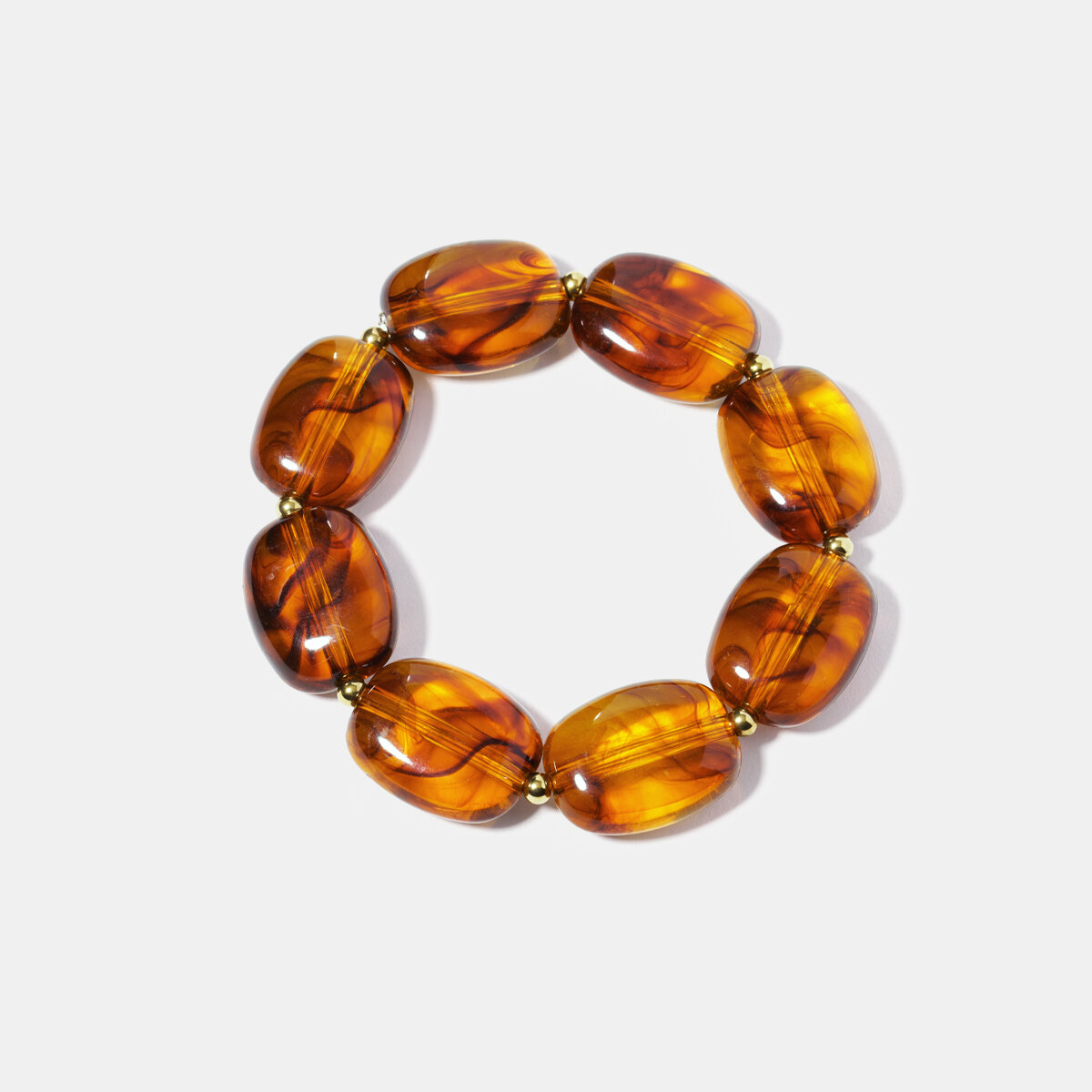 Customized Retro Rectangle Acrylic Women's Beaded Bracelets