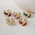1 Piece Simple Irregular Shape Stainless Steel Waterproof Gold Color Statement Rings thumbnail 5