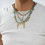 1 Piece Stylish Fish Stainless Steel Waterproof Gold Color Natural Stone Women's Beaded Necklaces thumbnail 5