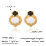 Elegant Patchwork Stainless Steel Waterproof Gold Color Necklace Set thumbnail 1
