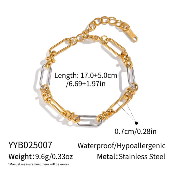 Mixed Gold Color And Silve Stainless Steel Waterproof Necklace Set - 1