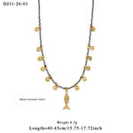 1 Piece Stylish Fish Stainless Steel Waterproof Gold Color Natural Stone Women's Beaded Necklaces thumbnail 2