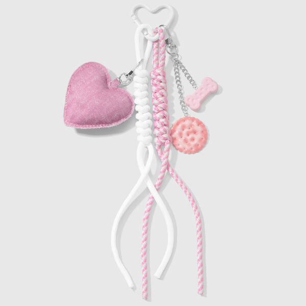 1 Piece Cute Heart Cookie Bag Charm - 1