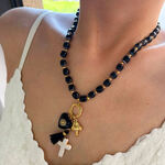 1 Piece Retro Heart Stainless Steel Waterproof Beaded Necklace thumbnail 3