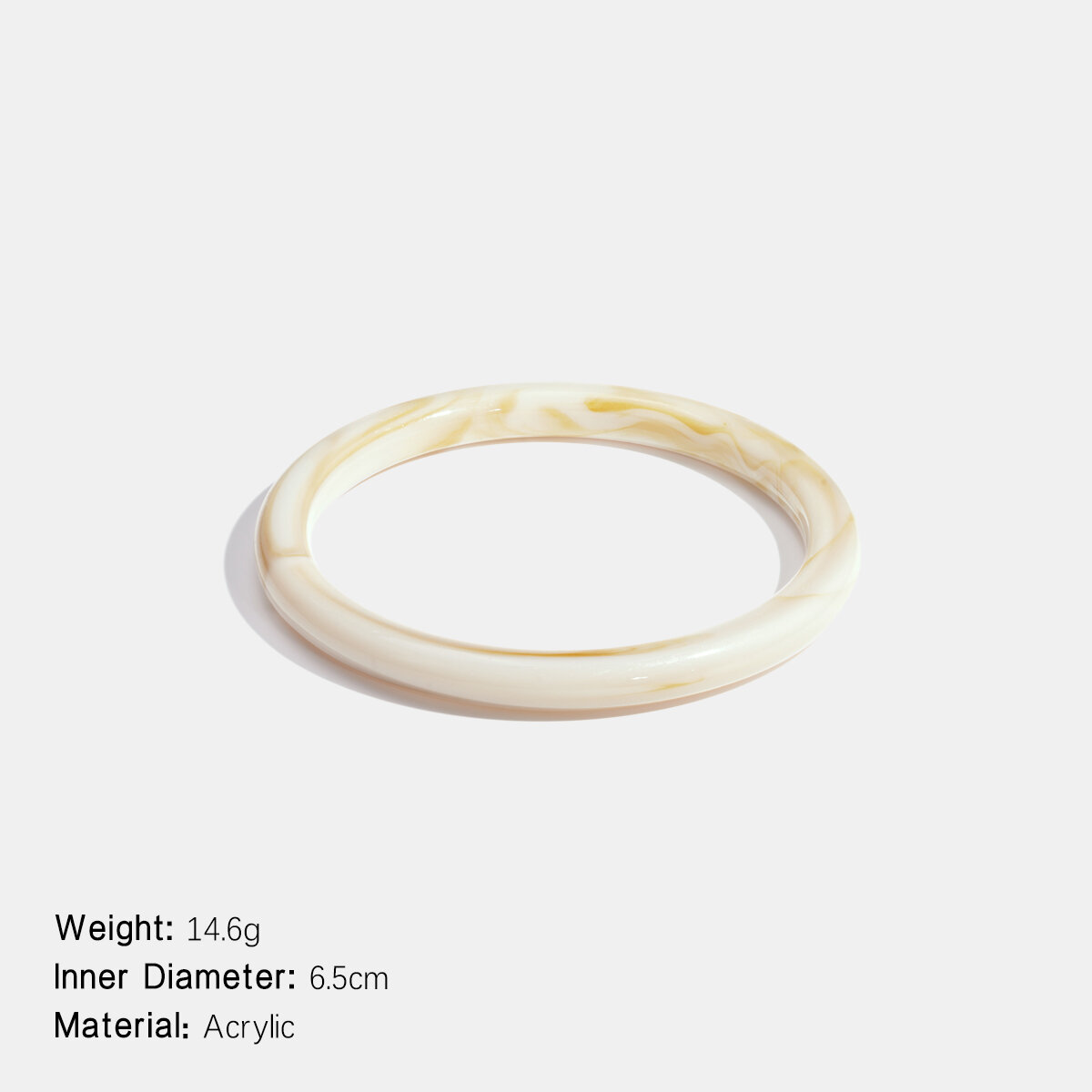 1 Piece Simple Versatile  Gradient Color Acrylic Women's Bangles thumbnail 2