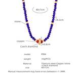 1 Piece Exquisite Natural Stone Beads Stainless Steel Waterproof Gold Color Women's Beaded Necklaces thumbnail 2