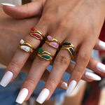 1 Piece Simple Irregular Shape Stainless Steel Waterproof Gold Color Statement Rings thumbnail 4