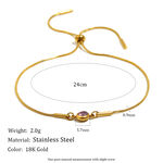 1 Piece Simple Elegant Chain Stainless Steel Waterproof Gold Color Women's Chain Bracelets thumbnail 4