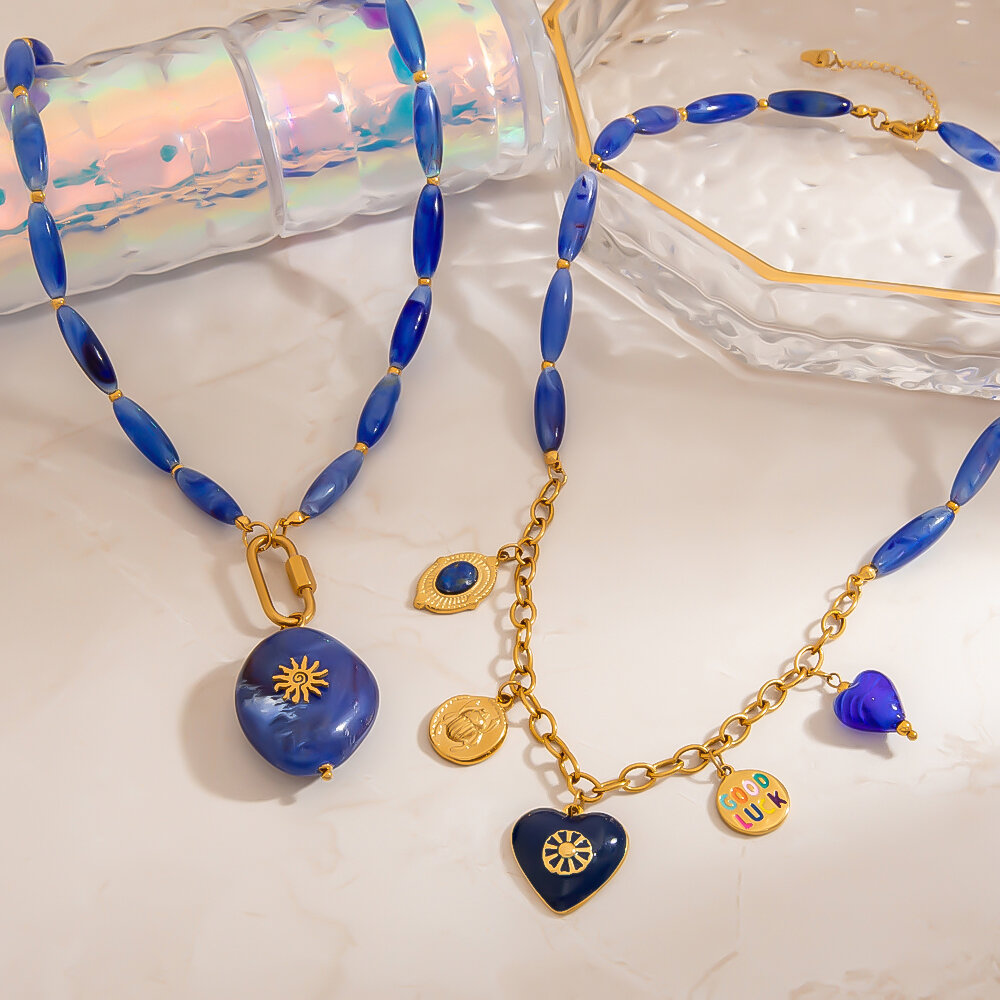 1 Piece Classic Irregular Shape Heart Resin  Natural Stone Women's Beaded Necklaces thumbnail 3