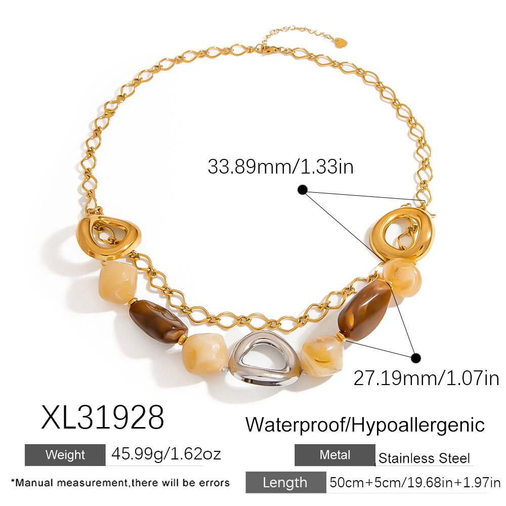 1 Piece Classic Resin Beaded Necklace - 1