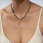 1 Piece Stylish Fish Stainless Steel Waterproof Gold Color Natural Stone Women's Beaded Necklaces thumbnail 4