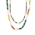 1 Piece Classic Beads Stainless Steel Waterproof Gold Color Natural Stone Women's Beaded Necklaces thumbnail 5