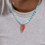 1 Piece Romantic Heart Stainless Steel Waterproof Gold Color Natural Stone Women's Beaded Necklaces thumbnail 5
