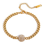 1 Piece Luxurious Calaite Stainless Steel Waterproof Gold Color Women's Chain Bracelets thumbnail 1