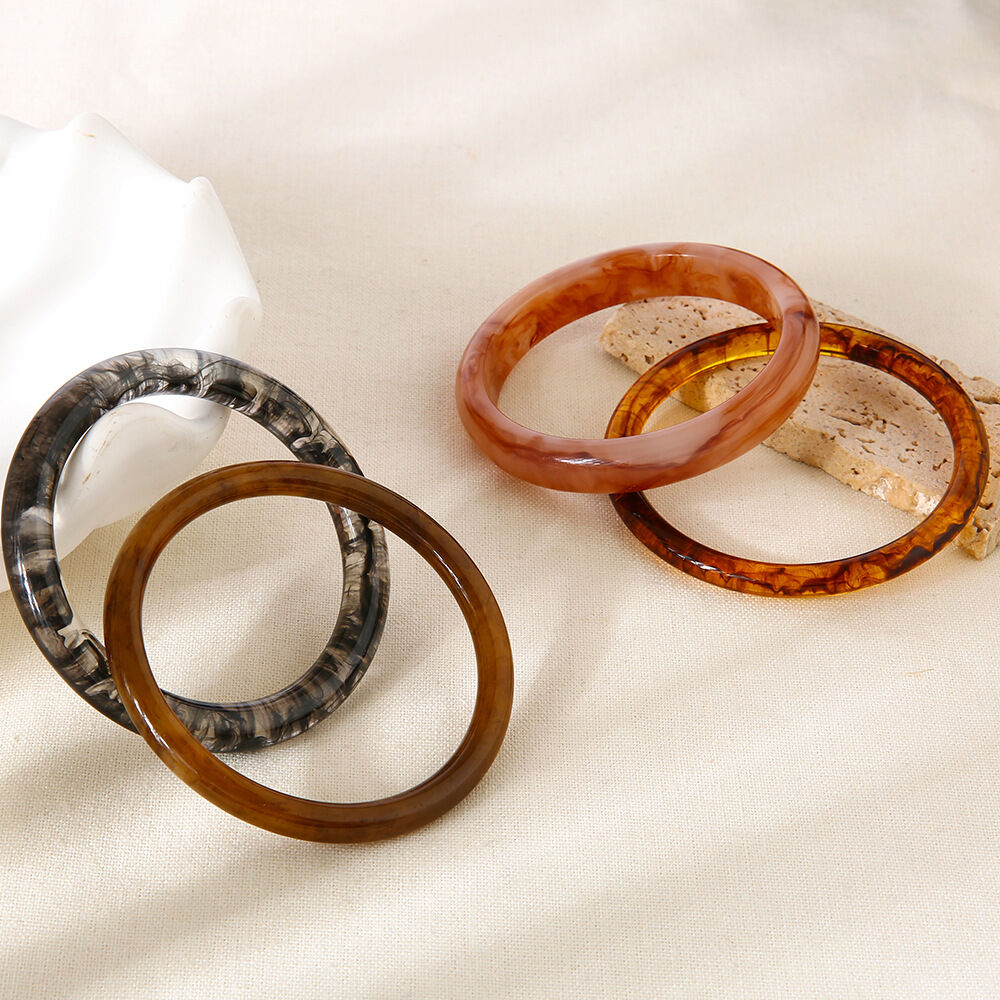 1 Piece Classic Retro Circle Gradient Color Resin Women's Bangles thumbnail 3