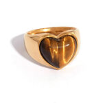 1 Piece Retro Irregular Shape Stainless Steel Waterproof Gold Color Women's Statement Rings thumbnail 1