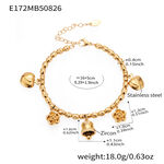 1 Piece Luxurious Heart Stainless Steel Waterproof Gold Color Zircon Women's Charm Bracelets thumbnail 1