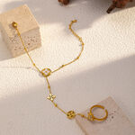 1 Piece Classic Flower Stainless Steel Waterproof Gold Color Chain Bracelet thumbnail 3