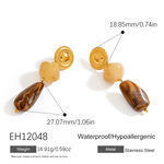 1 Pair Retro Heart Resin Drop Earrings thumbnail 1