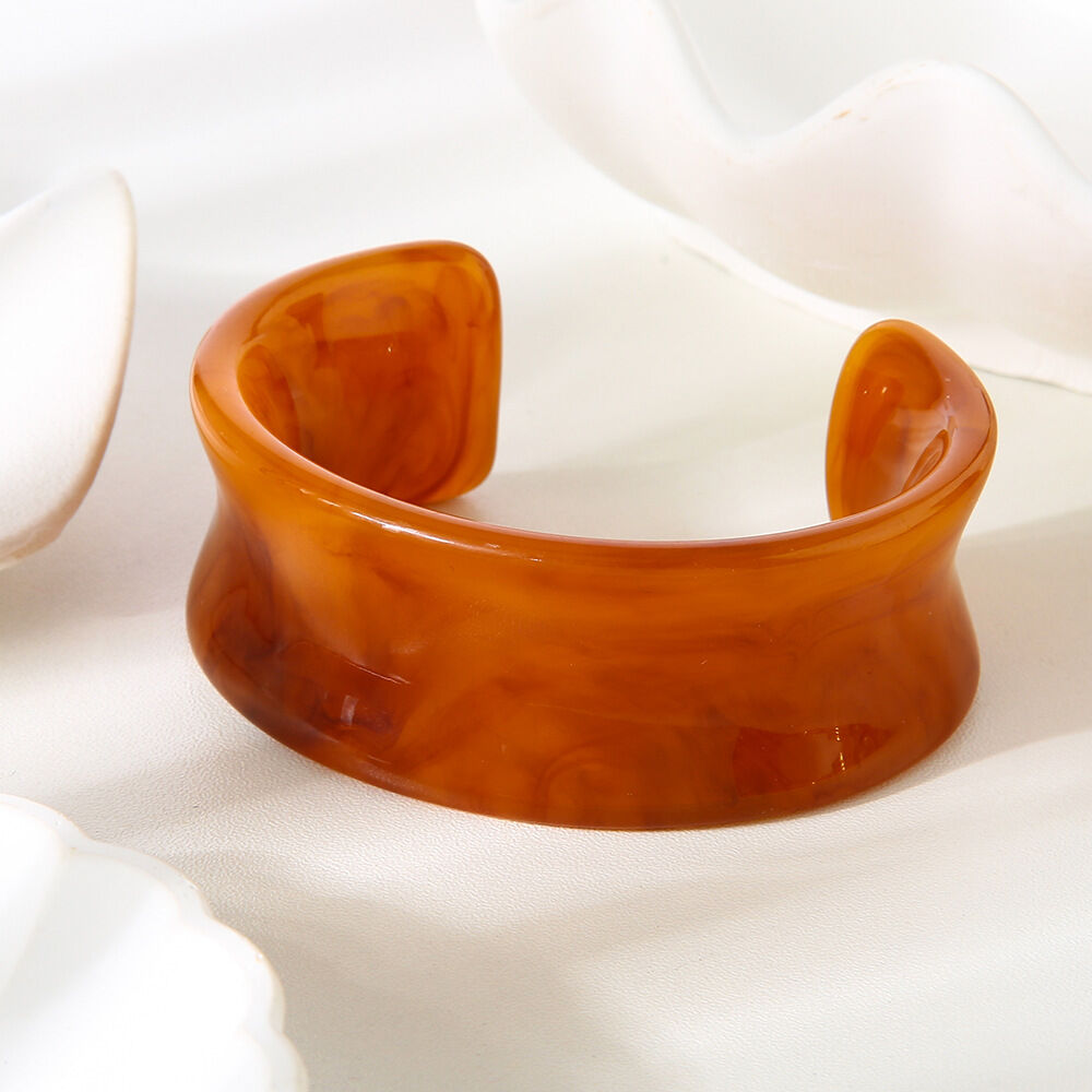 1 Piece Casual Gradient Color Resin Women's Cuff Bracelets