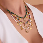 1 Piece Luxurious Octopus Stainless Steel Waterproof Gold Color Natural Stone Zircon Women's Beaded Necklaces thumbnail 2