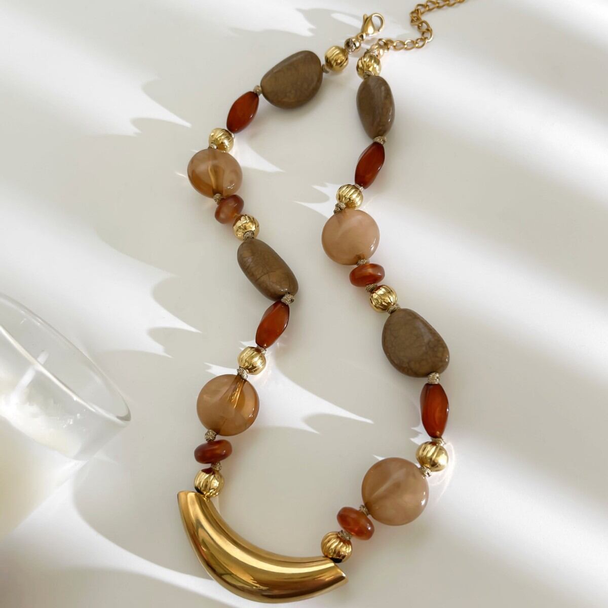 1 Piece Resin Beads Natural Stone Beaded Necklace thumbnail 4