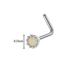 1 Piece Copper Gold Color Zircon Nose Stud thumbnail 2