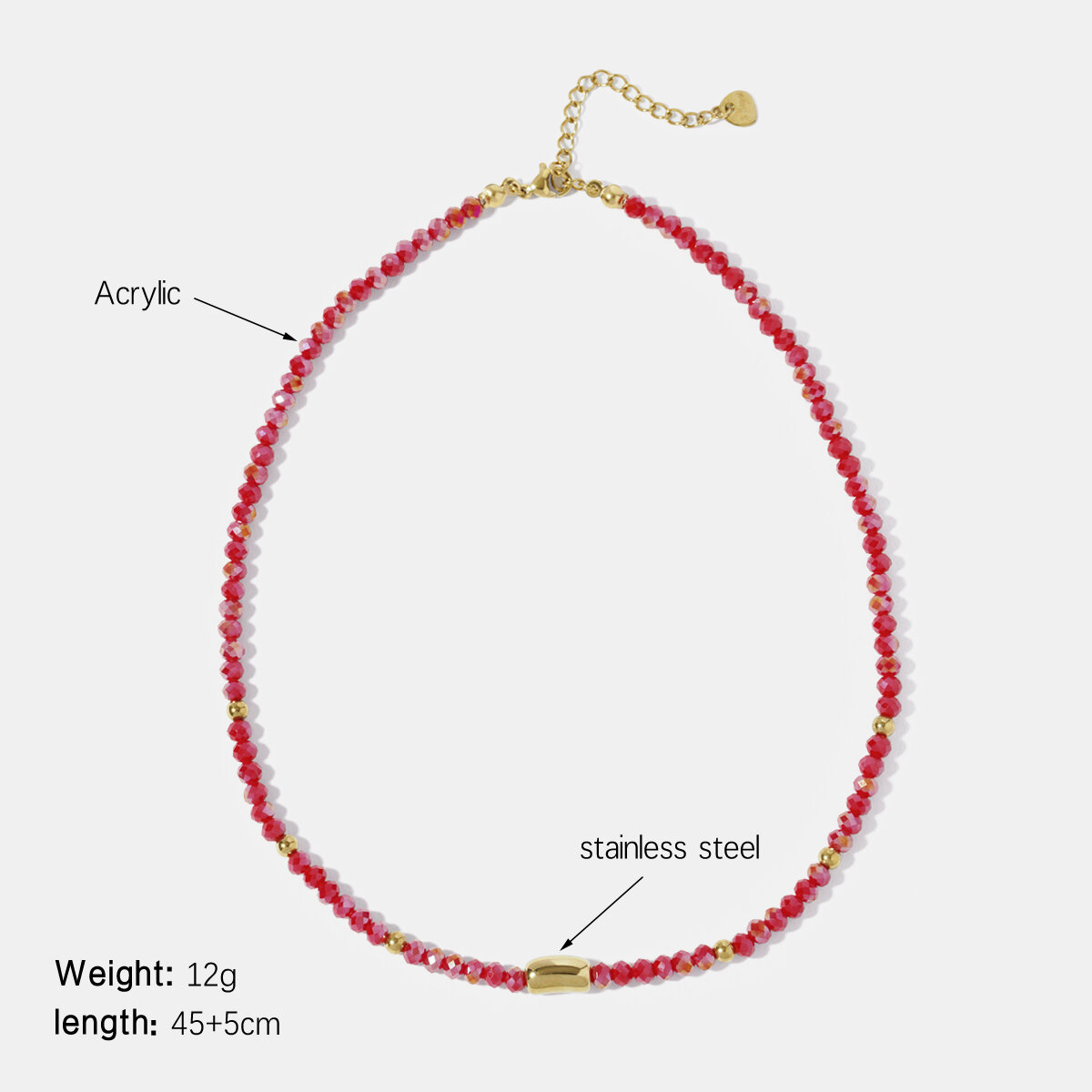 Customize Stylish Acrylic Women's Beaded Necklaces