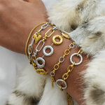 1 Piece Casual Irregular Shape Circle Stainless Steel Waterproof Women's Chain Bracelets thumbnail 6