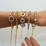 1 Piece Casual Irregular Shape Circle Stainless Steel Waterproof Women's Chain Bracelets thumbnail 7