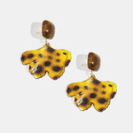 1 Pair Retro Leopard Leaf Acrylic Drop Earrings thumbnail 1