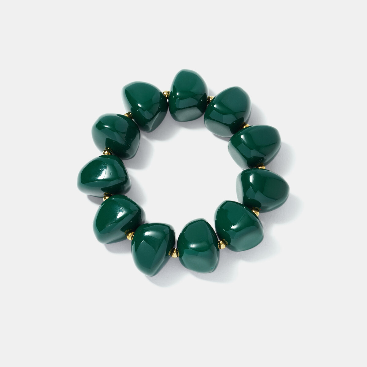 Customized Retro Irregular Solid Color Acrylic Women's Beaded Bracelets thumbnail 1