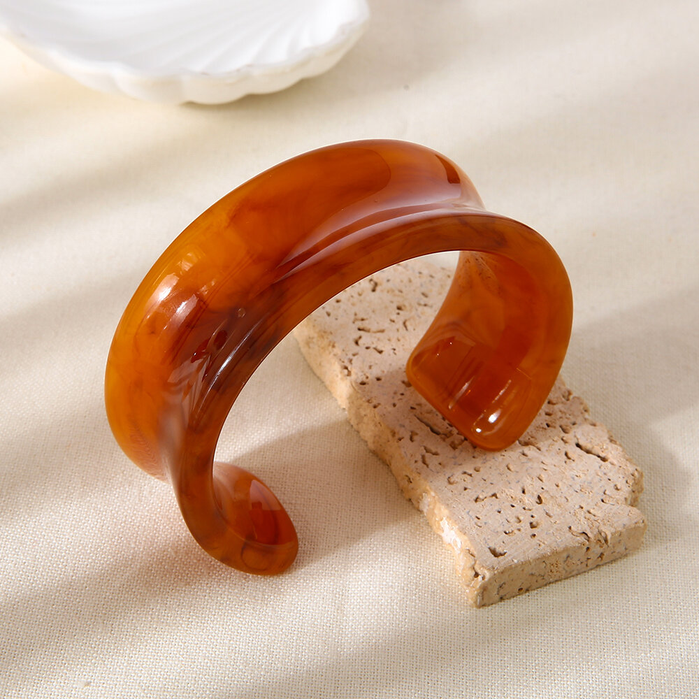 1 Piece Casual Gradient Color Resin Women's Cuff Bracelets thumbnail 6