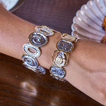 1 Piece Rose Mixed Gold&Silver Colors Stainless Steel Waterproof Women's Cuff Bracelets thumbnail 2