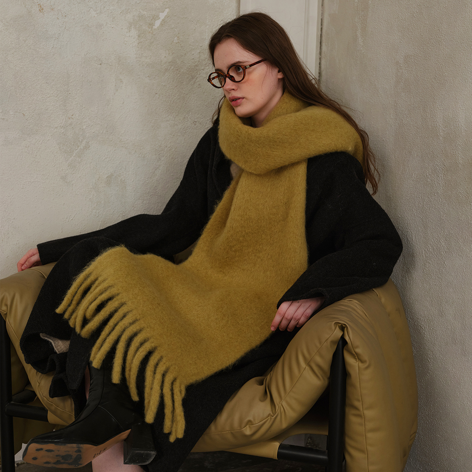 3 Piece Fall/Winter Raffia Khaki Red Dark Blue Baby Blue White Black Rose Bright Yellow Fluorescent Yellow Dark Brown Light Multi Couple Summer Scarves h5 Picture5