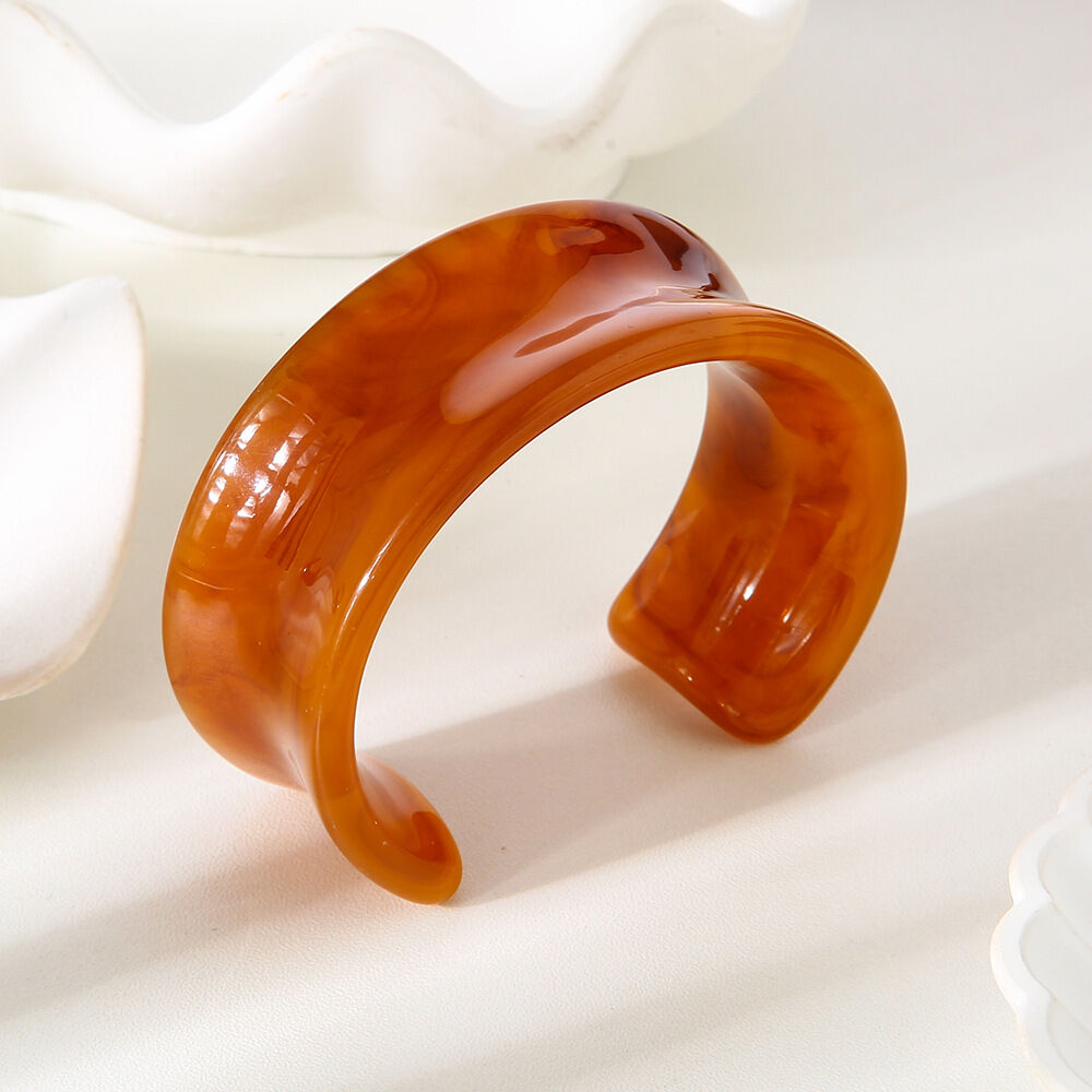 1 Piece Casual Gradient Color Resin Women's Cuff Bracelets 2