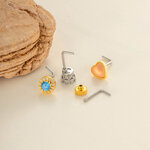1 Piece Copper Gold Color Zircon Nose Stud thumbnail 3