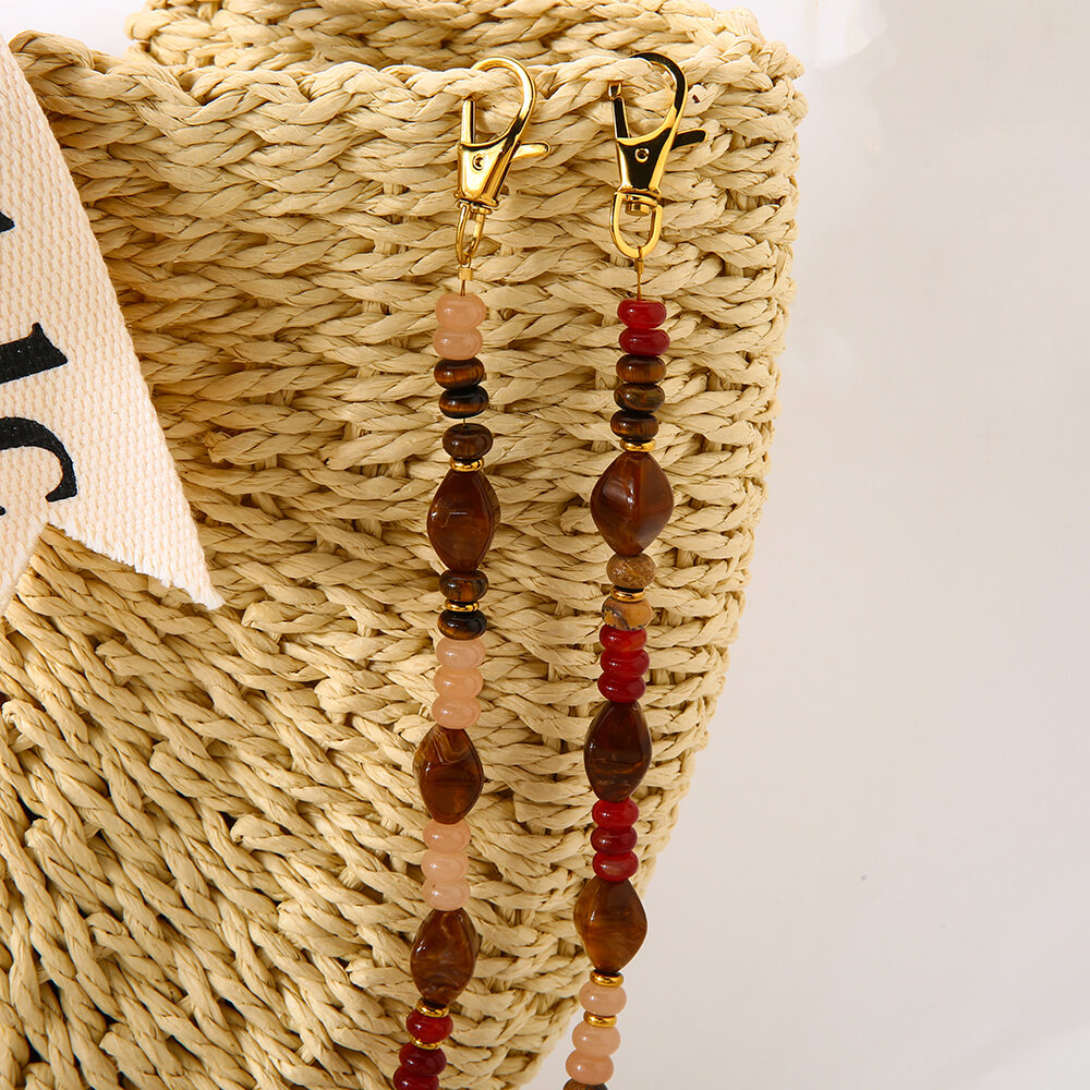 1 Piece Classic Retro Beads Acrylic Gold Color Women's Beaded Necklaces thumbnail 5