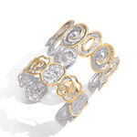 1 Piece Rose Mixed Gold&Silver Colors Stainless Steel Waterproof Women's Cuff Bracelets thumbnail 5