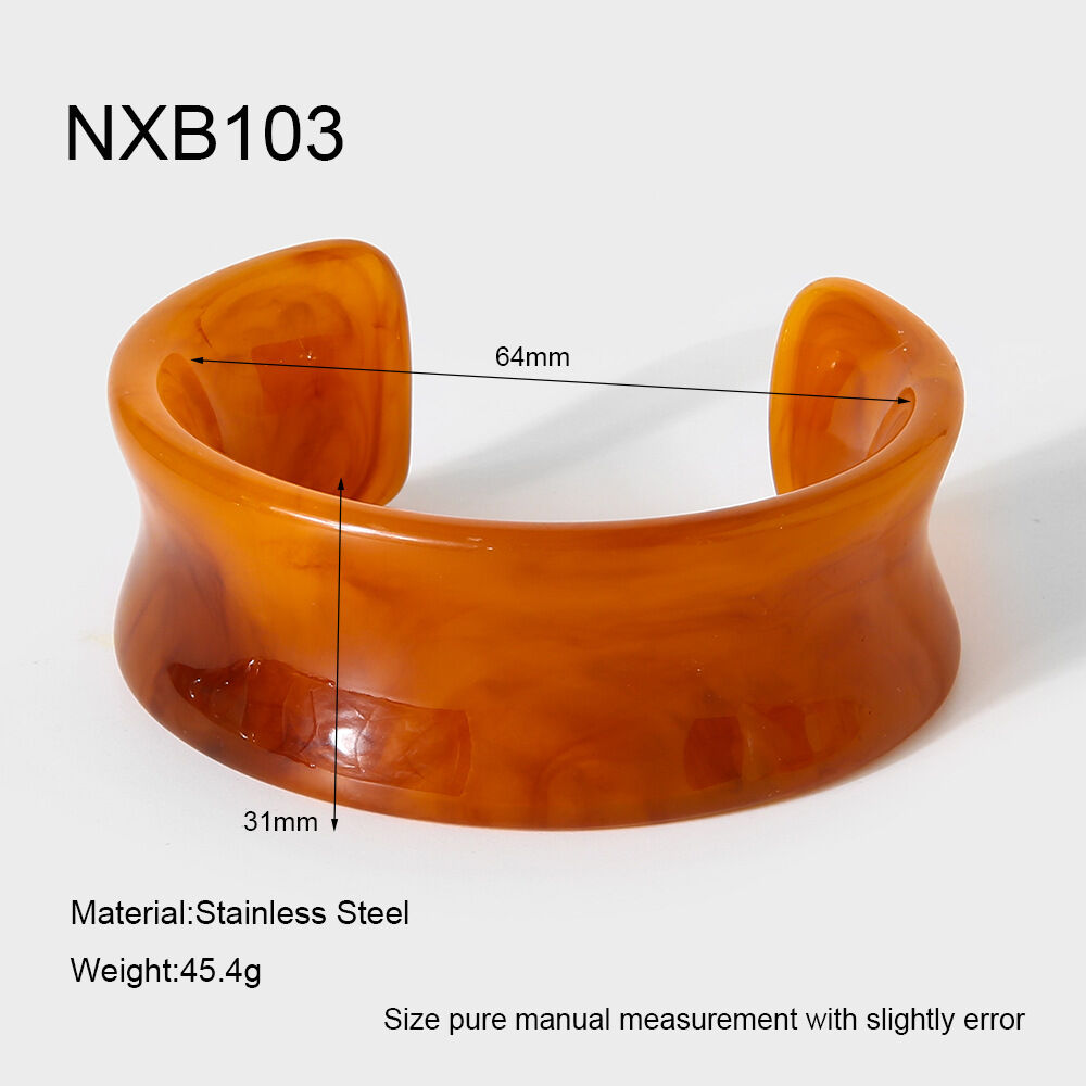 1 Piece Casual Gradient Color Resin Women's Cuff Bracelets
