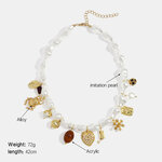 1 Piece Artificial Pearl Heart Pendant Necklace thumbnail 2