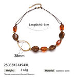 1 Piece Irregular Shape Acrylic Beaded Necklace thumbnail 1