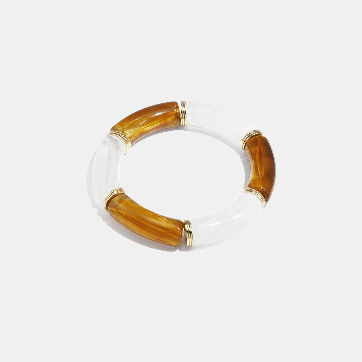 1 Piece Retro Gradient Color Acrylic Beaded Bracelet - 1