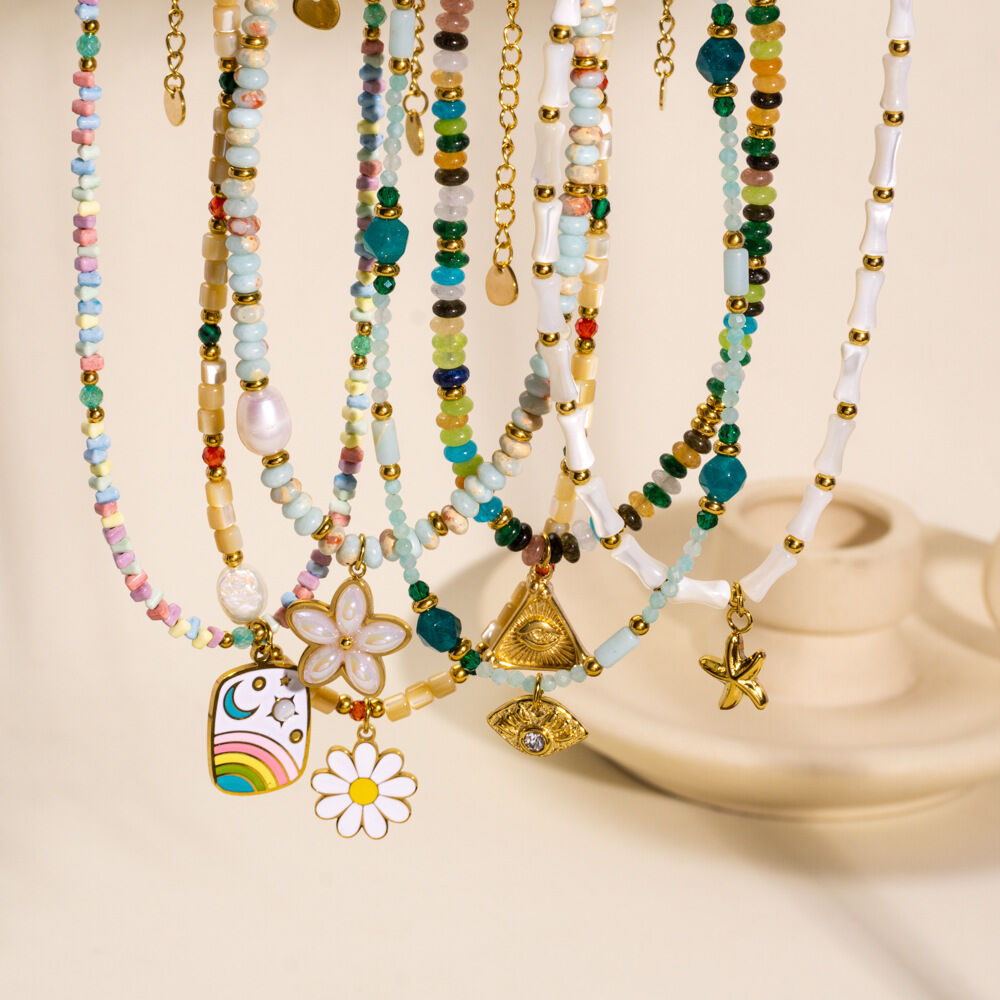 1 Piece Romantic DIY Irregular Shape Star Natural Stones Women's Beaded Necklaces thumbnail 3