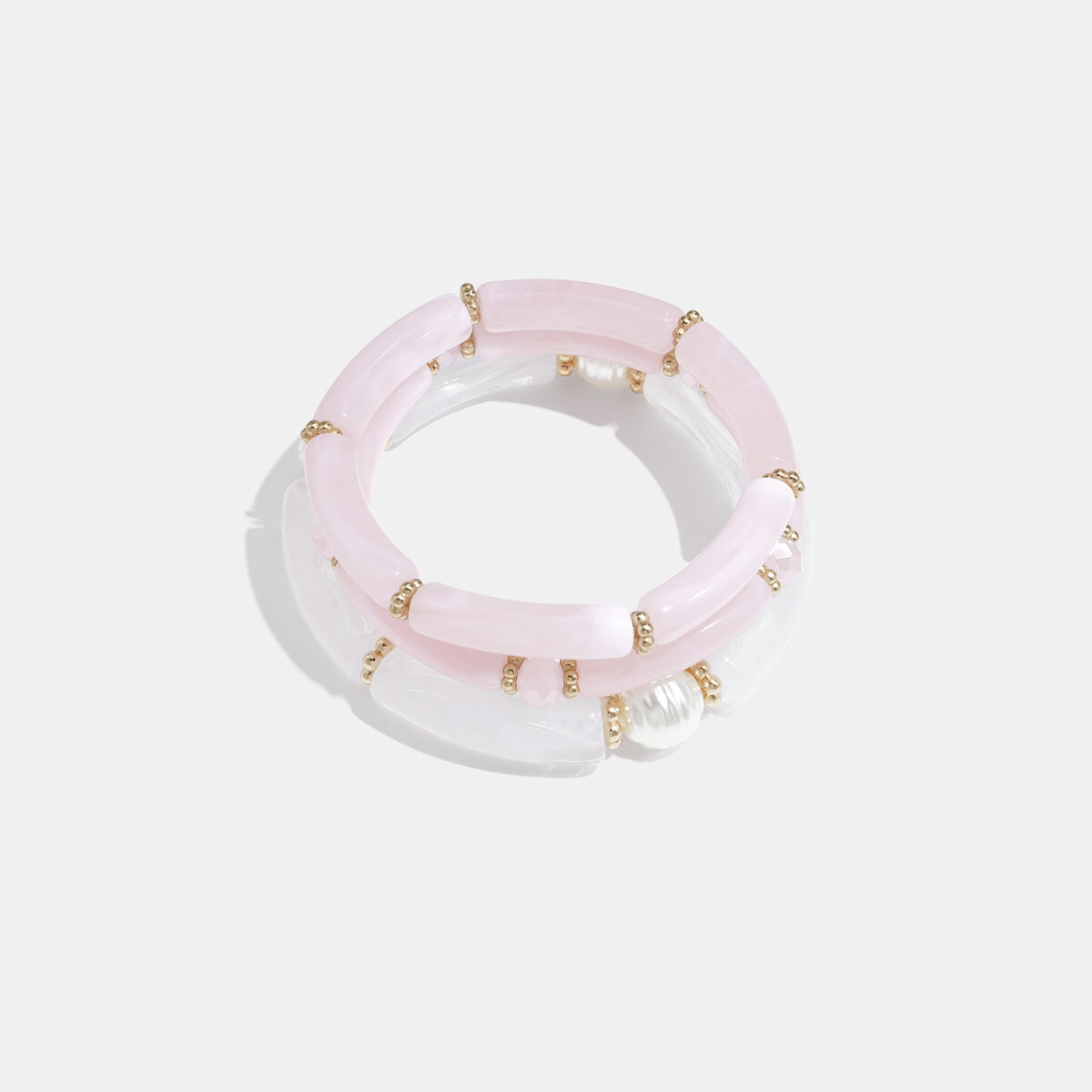 1 Set Retro Gradient Color Acrylic Bracelets Set thumbnail 1